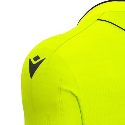 Футболка судейская проф. MACRON MENDEZ ECO SHIRT LS NEON YELLOW/BLACK