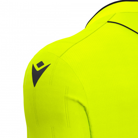 Футболка судейская проф. MACRON MENDEZ ECO SHIRT LS NEON YELLOW/BLACK