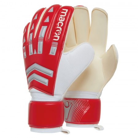 Перчатки футбольные MACRON OCTOPUS XF RED/WHITE/SILVER
