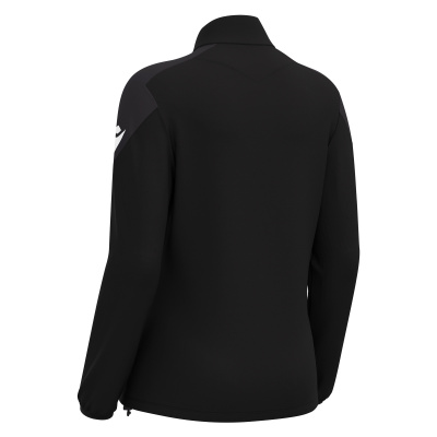 Толстовка тренировочная женская MACRON ANORA TRAINING 1/4 ZIP TOP BLACK/DARK GREY
