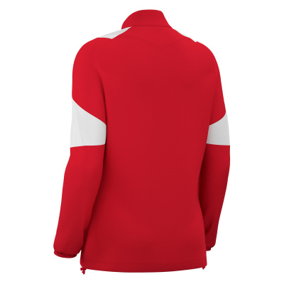 Толстовка тренировочная женская MACRON CHANTICO TRAINING 1/4 ZIP TOP RED/WHITE