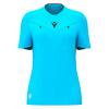 Футболка судейская проф. женская MACRON TESS ECO SHIRT SS NEON SKY BLUE/ BLACK