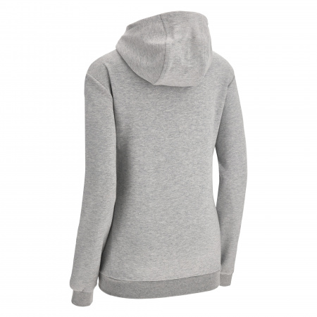 Олимпийка спортивная женская MACRON BASS ECO SUSTAINABLE COTTON FULL ZIP HOODED SWEATSHIRT GREY MELANGE/ANTHRACITE
