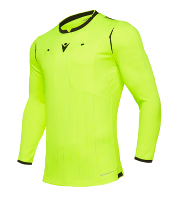 Футболка судейская проф. MACRON EKLIND SHIRT LS NEON YELLOW/ BLACK