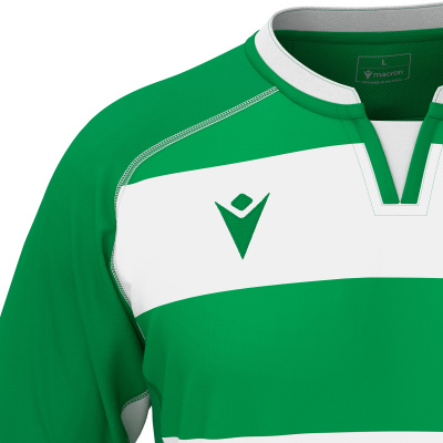 Регбийка игровая MACRON ALABASTER SHIRT GREEN/WHITE