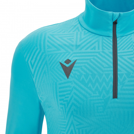 Толстовка тренировочная MACRON FRASER TRAINING 1/4 ZIP TOP ANTHRACITE/NEON SKY