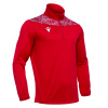 Толстовка тренировочная MACRON TAGUS 1/4 ZIP TOP RED/WHITE