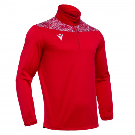 Толстовка тренировочная MACRON TAGUS 1/4 ZIP TOP RED/WHITE