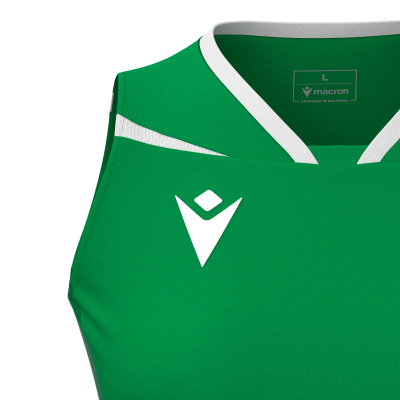 Футболка спортивная MACRON LILY ECO MATCH DAY SLEEVESLESS SHIRT GREEN/WHITE