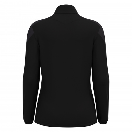 Толстовка тренировочная женская MACRON ANORA TRAINING 1/4 ZIP TOP BLACK/DARK GREY