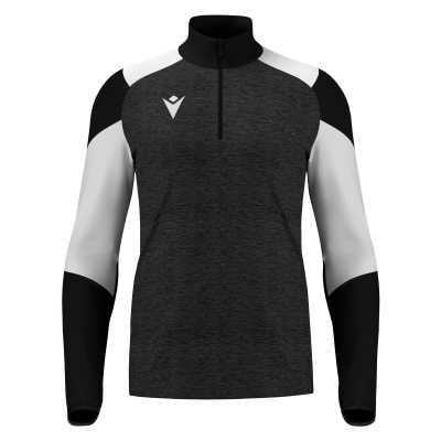 Толстовка тренировочная MACRON IZEL TRAINING 1/4 ZIP TOP BLACK/WHITE
