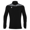 Толстовка тренировочная MACRON TIBER 1/4 ZIP TOP BLACK/WHITE