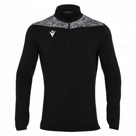 Толстовка тренировочная MACRON TIBER 1/4 ZIP TOP BLACK/WHITE