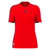 Футболка судейская проф. женская MACRON TESS ECO SHIRT SS BRIGHT RED/BLACK