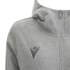 Олимпийка спортивная женская MACRON DRUM FULL ZIP HOODED SWEATSHIRT GREY MELANGE