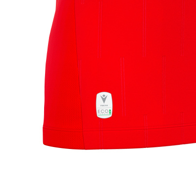 Футболка судейская проф. женская MACRON TESS ECO SHIRT LS BRIGHT RED/BLACK