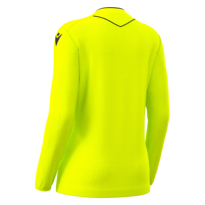 Футболка судейская проф. женская MACRON TESS ECO SHIRT LS NEON YELLOW/BLACK
