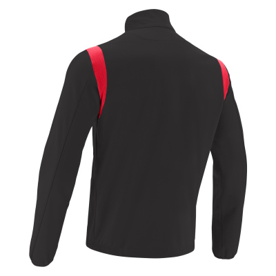 Толстовка тренировочная MACRON GANGE TRAINING 1/4 ZIP TOP BLACK/RED