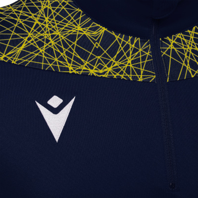 Толстовка тренировочная MACRON TAGUS 1/4 ZIP TOP NAVY/YELLOW