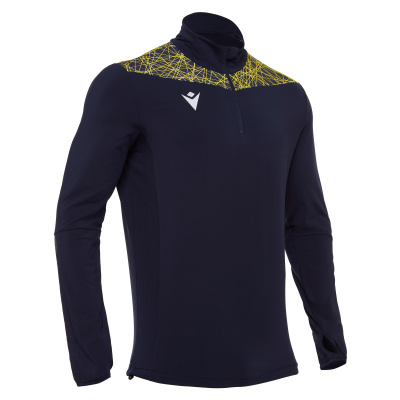 Толстовка тренировочная MACRON TIBER 1/4 ZIP TOP NAVY/YELLOW