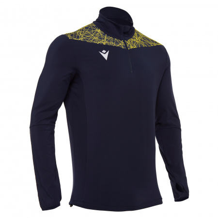 Толстовка тренировочная MACRON TIBER 1/4 ZIP TOP NAVY/YELLOW