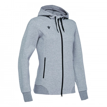 Олимпийка спортивная женская MACRON LYRE FULL LENGHT ZIP HOODED SWEATSHIRT GREY