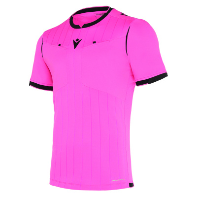 Футболка судейская проф. MACRON EKLIND SHIRT NEON PINK/ BLACK