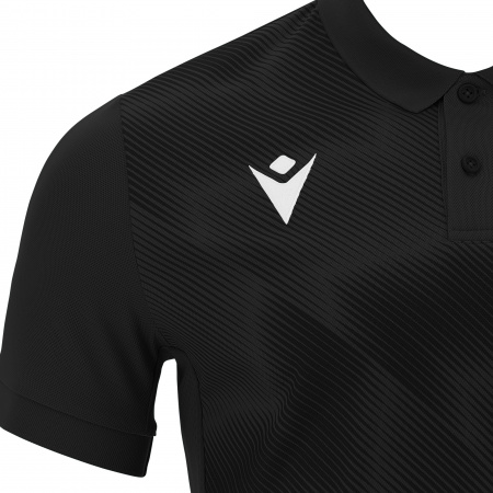 Поло спортивное MACRON THAVIL POLO BLACK/WHITE
