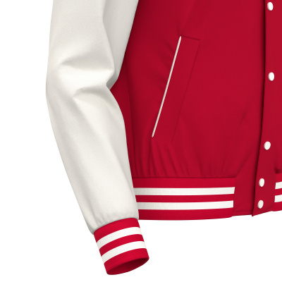 Куртка спортивная MACRON FIDDLE VARSITY COLLEGE JACKET RED/OFFWHITE