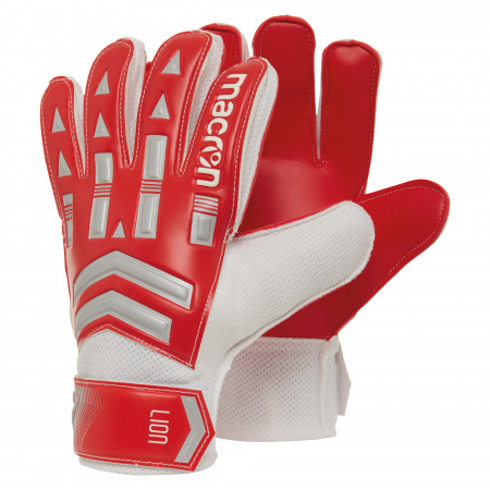 Перчатки футбольные MACRON LION XF SR RED/WHITE/SILVER
