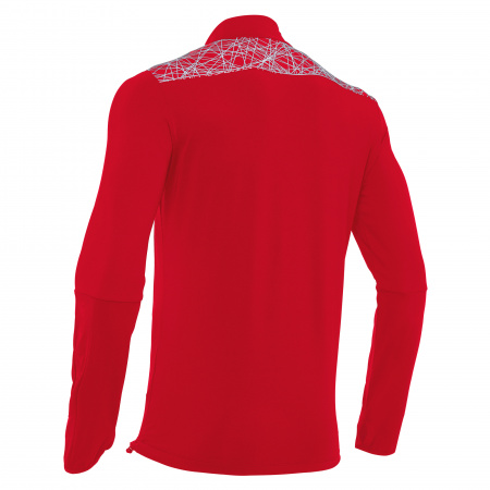 Толстовка тренировочная MACRON TIBER 1/4 ZIP TOP RED/WHITE