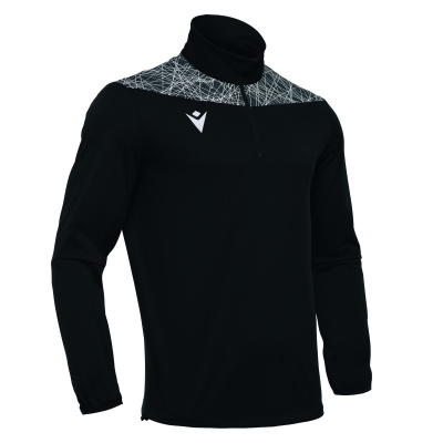 Толстовка тренировочная MACRON TAGUS 1/4 ZIP TOP BLACK/WHITE