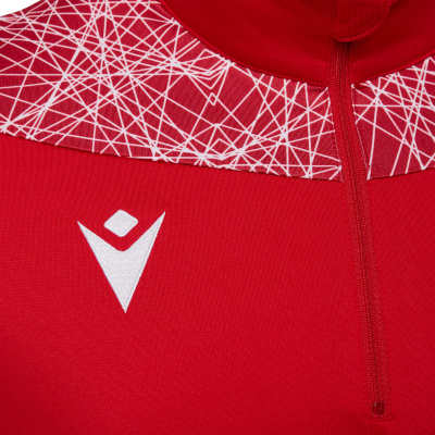 Толстовка тренировочная MACRON TAGUS 1/4 ZIP TOP RED/WHITE
