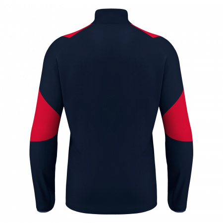 Толстовка тренировочная MACRON IZEL TRAINING 1/4 ZIP TOP NAVY/RED