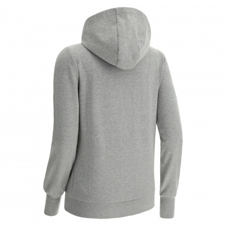 Олимпийка спортивная женская MACRON DRUM FULL ZIP HOODED SWEATSHIRT GREY MELANGE