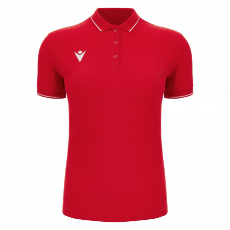 Поло спортивное женское х/б MACRON WALTZ ECO POLO RED