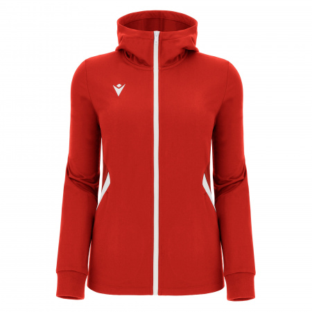 Олимпийка парадная женская MACRON BASTET FULL ZIP TOP RED/WHITE