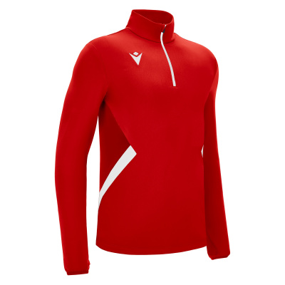 Толстовка тренировочная MACRON PIAVE TRAINING 1/4 ZIP TOP RED/WHITE