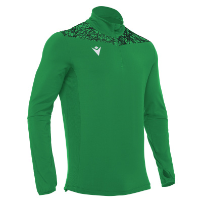 Толстовка тренировочная MACRON TIBER 1/4 ZIP TOP GREEN/BLACK