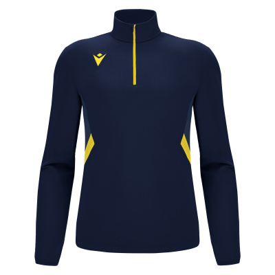 Толстовка тренировочная MACRON PIAVE TRAINING 1/4 ZIP TOP NAVY/YELLOW