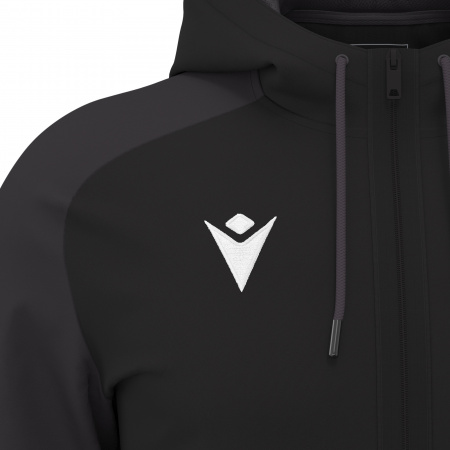 Олимпийка парадная MACRON CHRONOS FULL ZIP TOP BLACK/DARK GREY