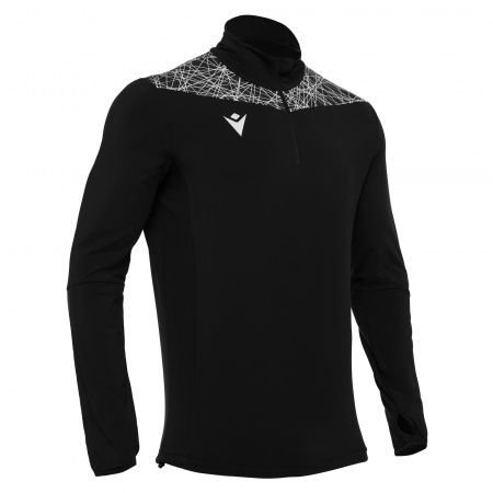 Толстовка тренировочная MACRON TIBER 1/4 ZIP TOP BLACK/WHITE