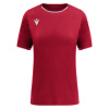 Футболка спортивная женская MACRON WIDIA ECO SHIRT RED/DARK RED/WHITE