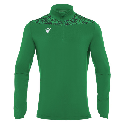 Толстовка тренировочная MACRON TIBER 1/4 ZIP TOP GREEN/BLACK