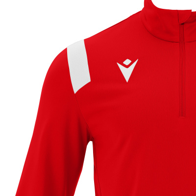 Толстовка тренировочная MACRON GANGE TRAINING 1/4 ZIP TOP RED/WHITE