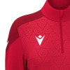 Толстовка тренировочная женская MACRON ANORA TRAINING 1/4 ZIP TOP RED/DARK RED