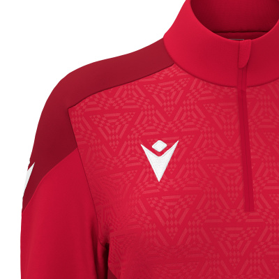 Толстовка тренировочная женская MACRON ANORA TRAINING 1/4 ZIP TOP RED/DARK RED