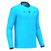 Футболка судейская проф. MACRON FRISK SHIRT LS NEON SKY BLUE/BLACK