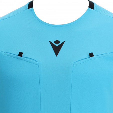 Футболка судейская проф. MACRON FRISK SHIRT NEON SKY BLUE/BLACK