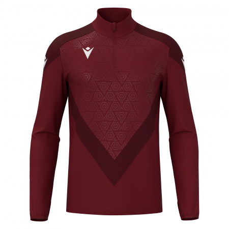 Толстовка тренировочная MACRON YARUGA TRAINING 1/4 ZIP TOP CARDINAL/DARK CARDINAL